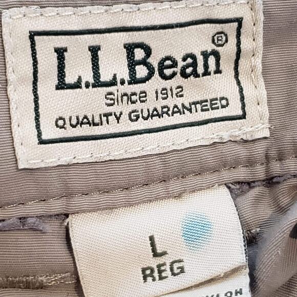 LL Bean Pants Cargo Mens L Gorpcore Khaki Nylon Stretch Hiking Camping 36X28 - Picture 5 of 10